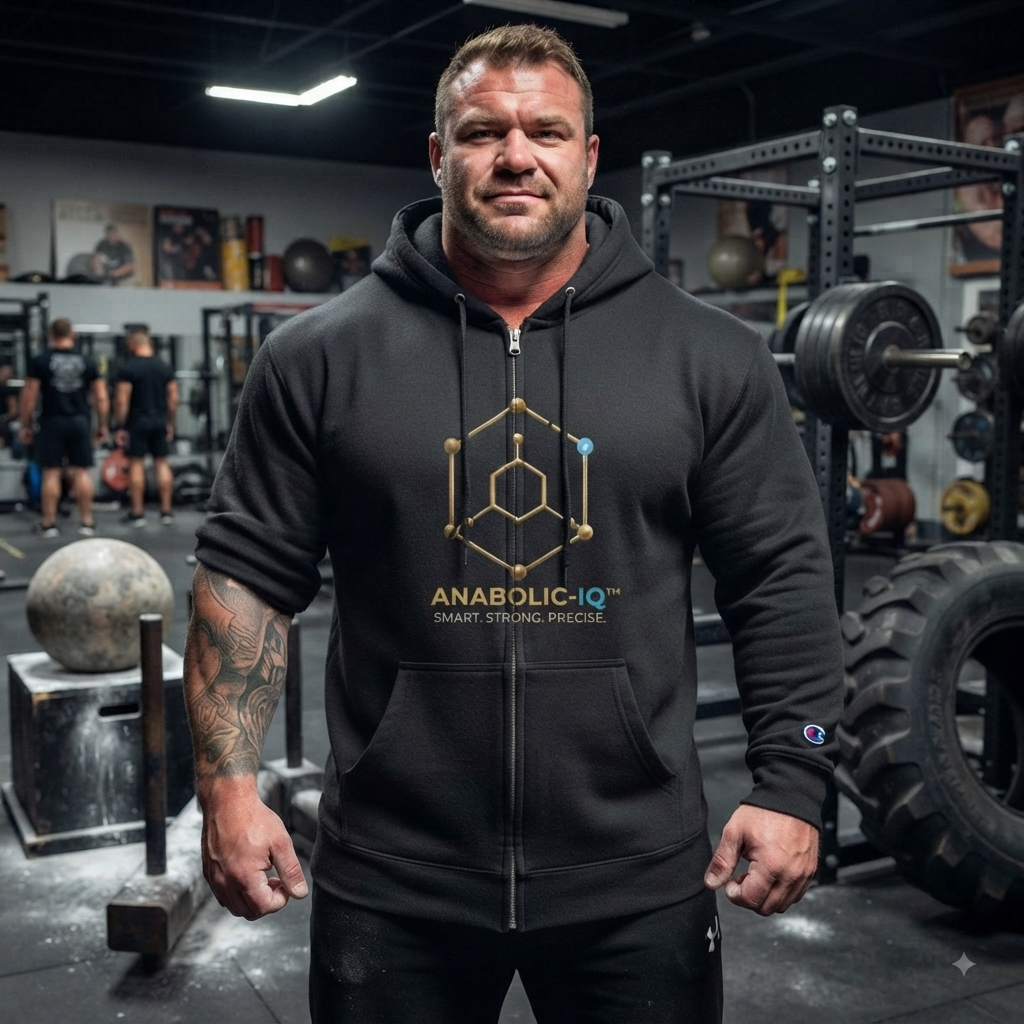 Unisex Powerblend Zip Hoodie | Anabolic-IQ x Champion S800