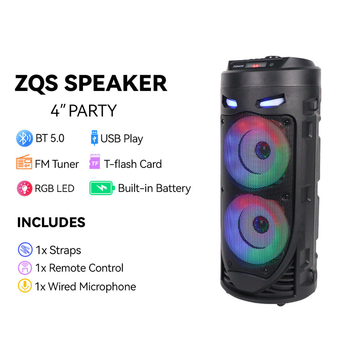 Bluetooth Speakers Portable Wireless Subwoofer Stereo Bass Party Soundbox UK